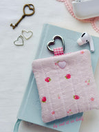 Strawberry Quilted AirPods Pouch