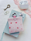 Strawberry Quilted AirPods Pouch