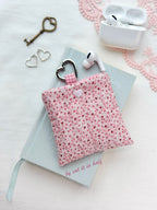 Heart Floral Quilted AirPods Pouch