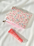 Pink Meadow Quilted Everyday Pouch
