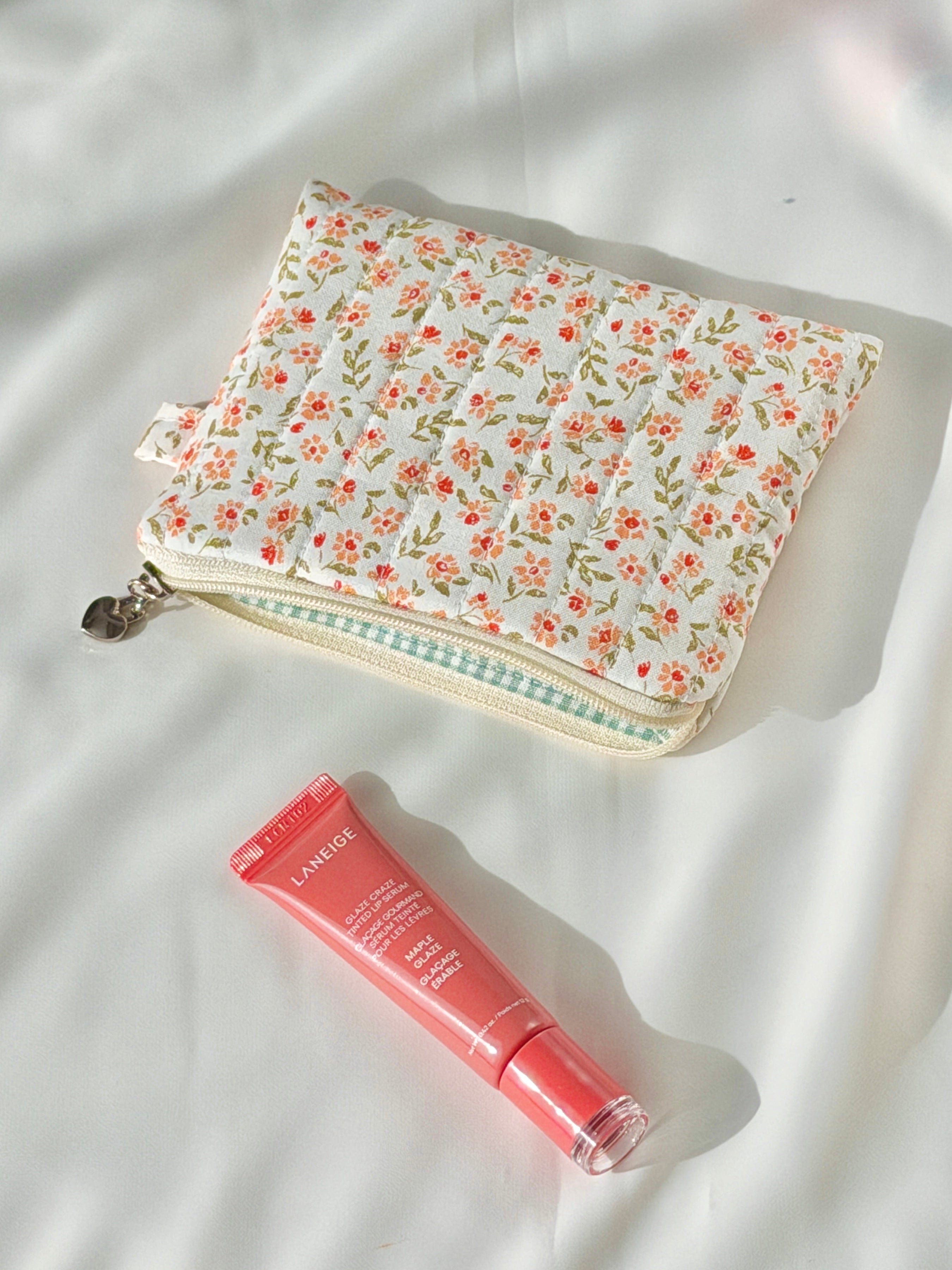 Autumn Floral Quilted Everyday Pouch