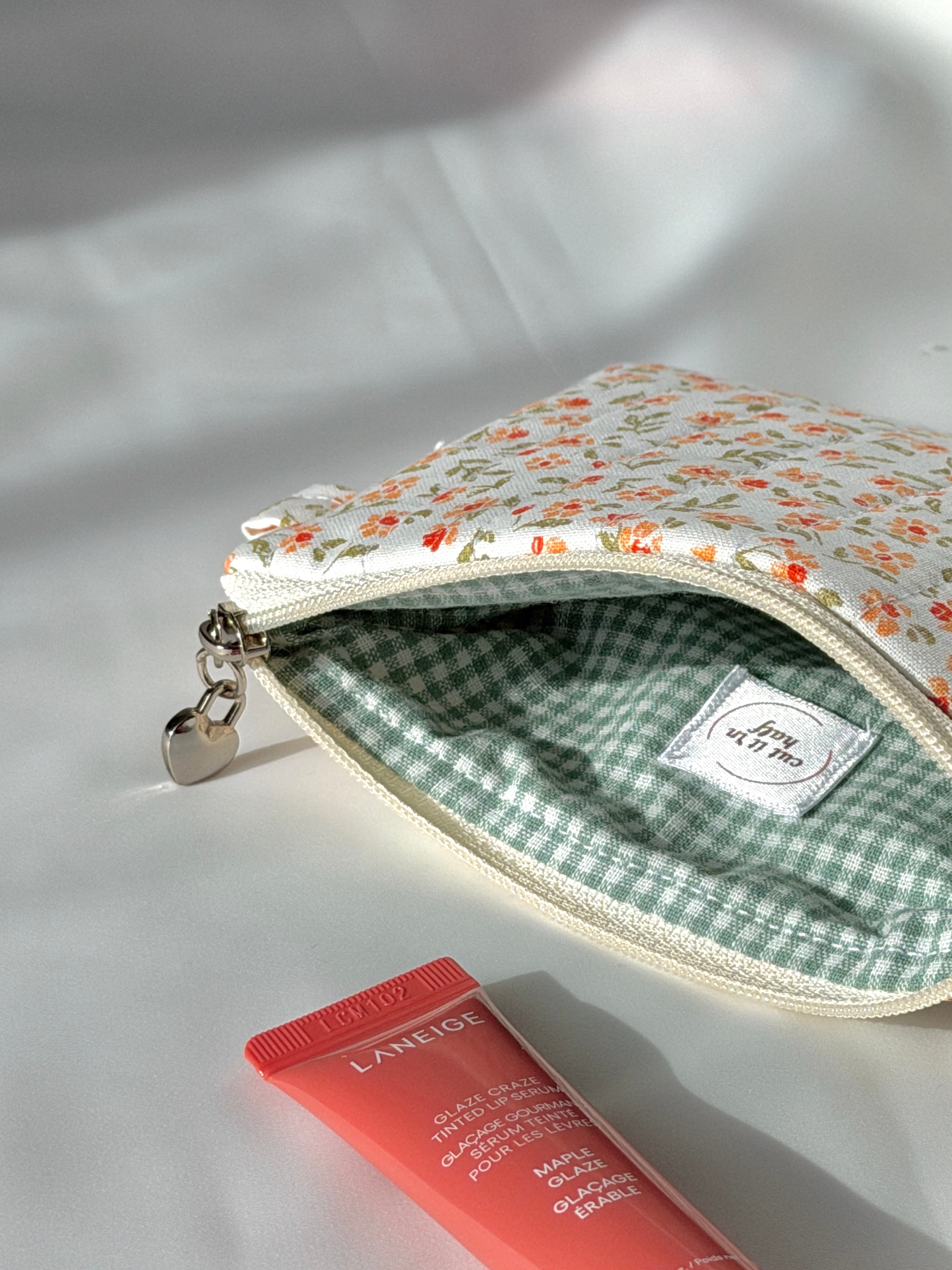 Autumn Floral Quilted Everyday Pouch