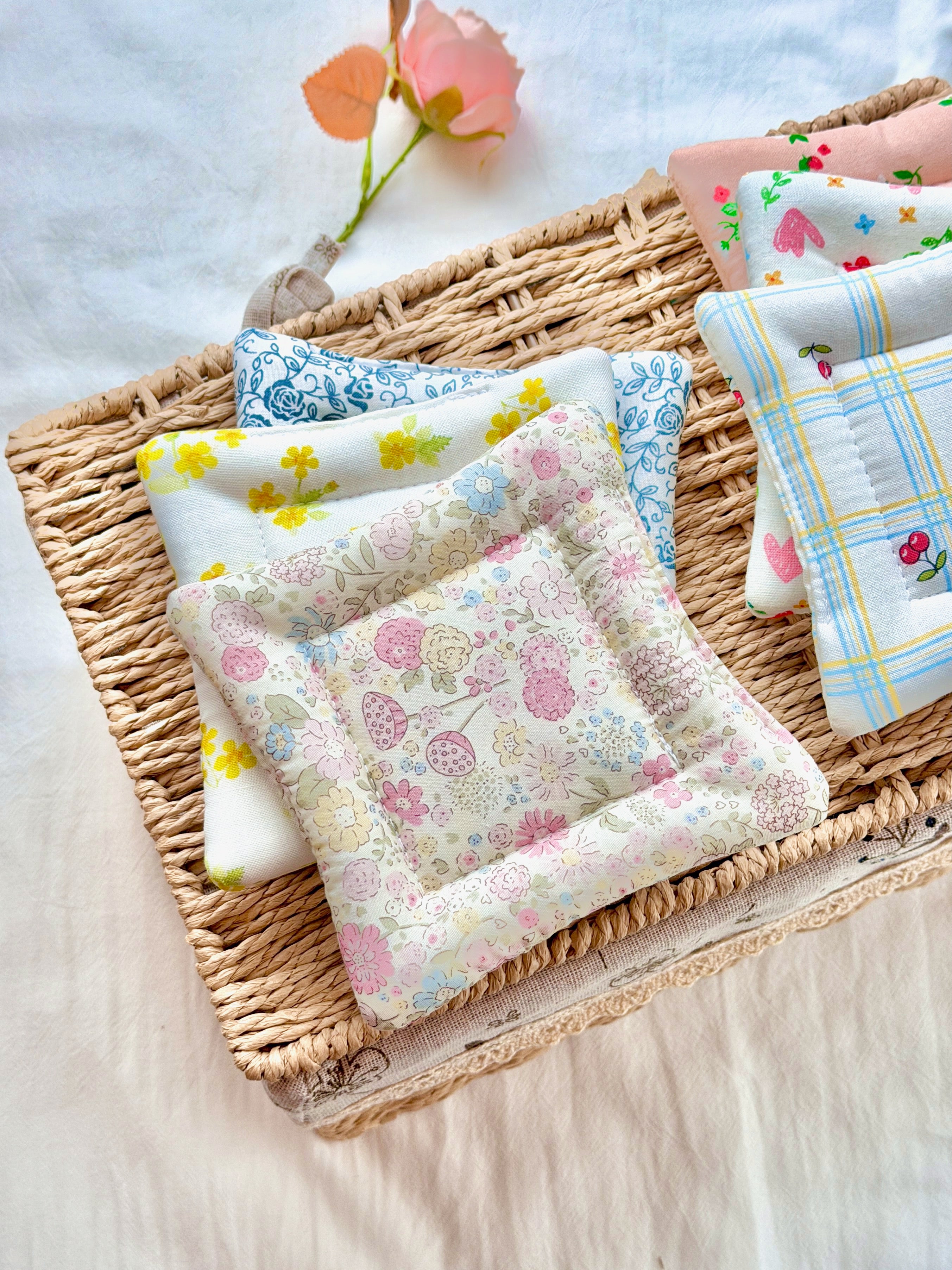 Pastel Garden Pillow Coaster