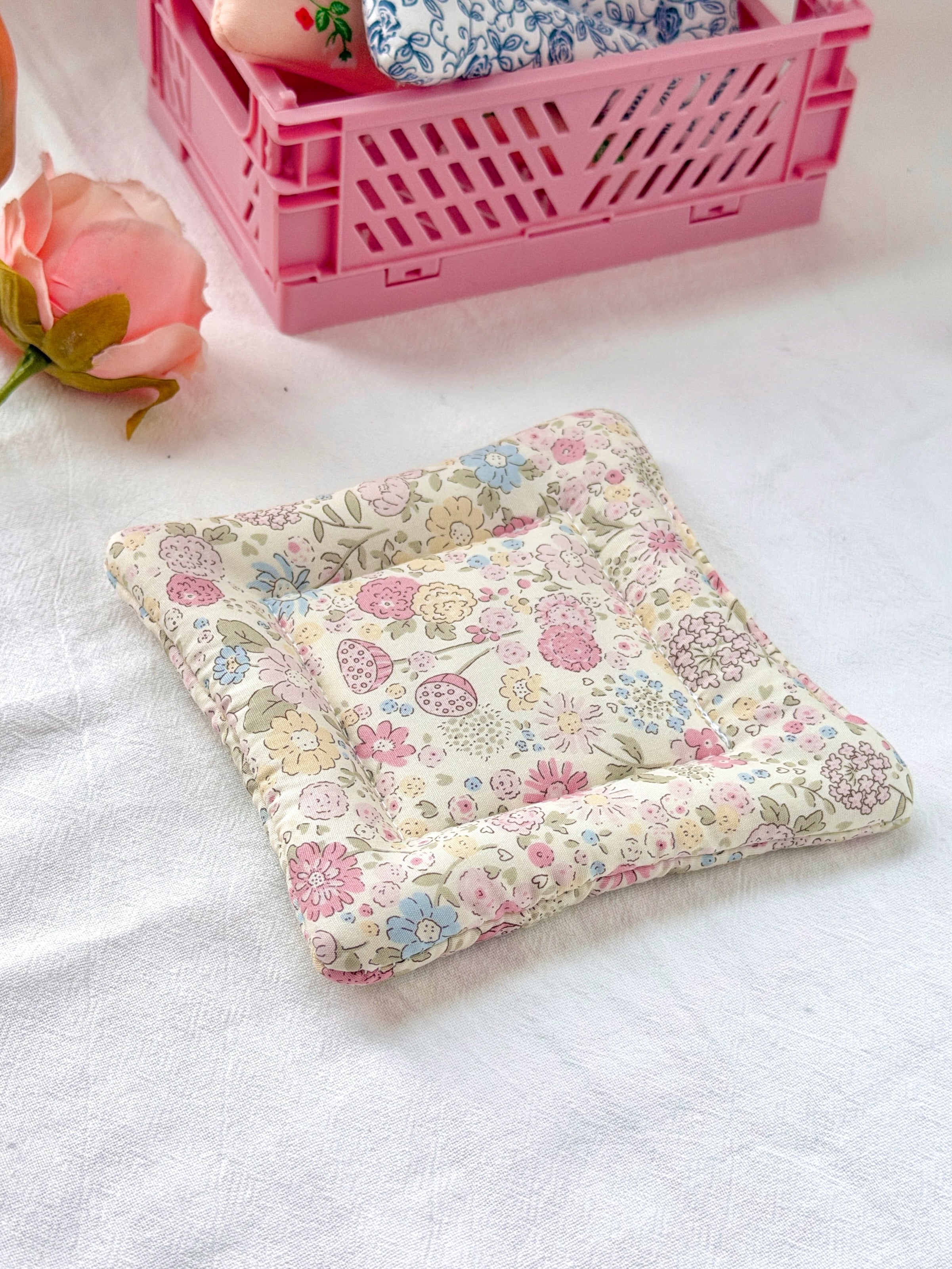 Pastel Garden Pillow Coaster