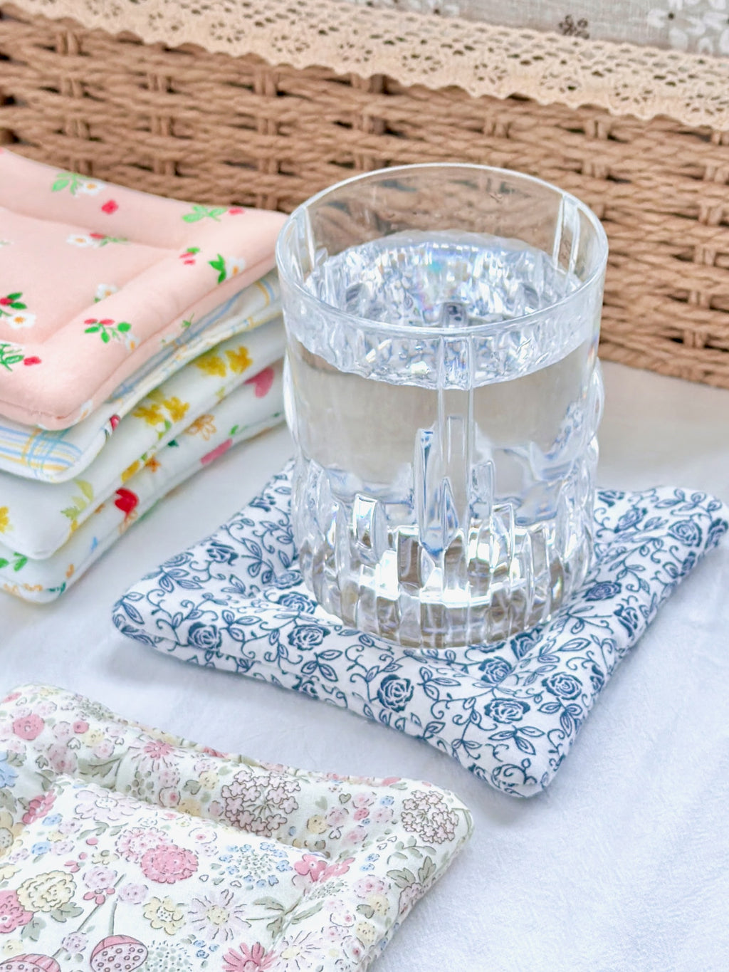 Blue Rose Pillow Coaster
