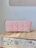 Blush Pink Corduroy Sunglasses Zipper Pouch