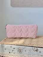 Blush Pink Corduroy Sunglasses Zipper Pouch