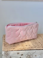 Blush Pink Corduroy Sunglasses Zipper Pouch