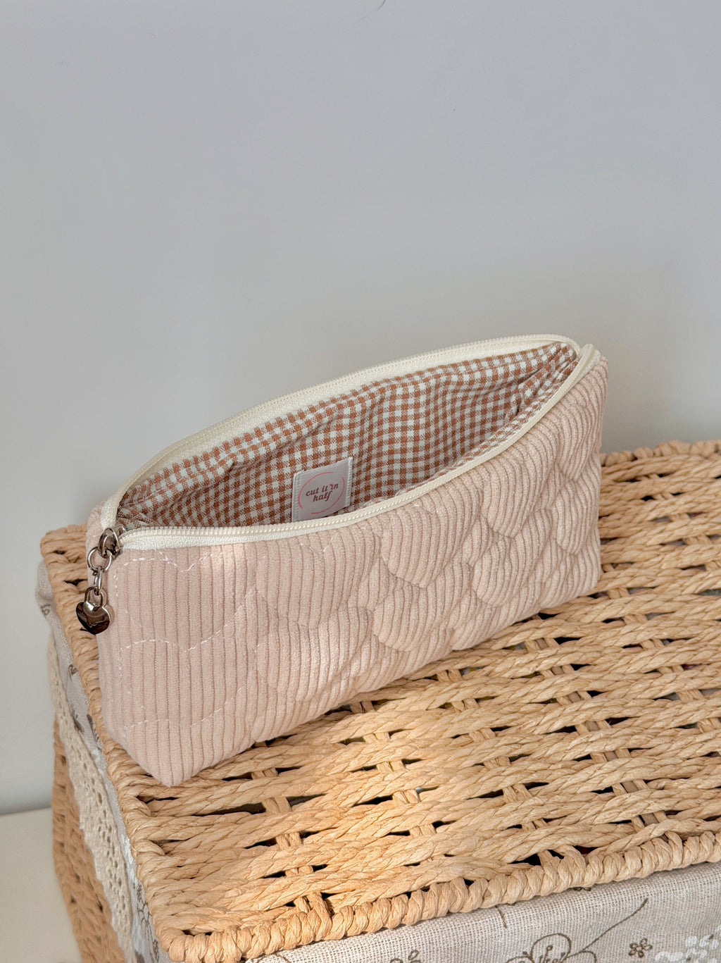 Mocha Corduroy Sunglasses Zipper Pouch