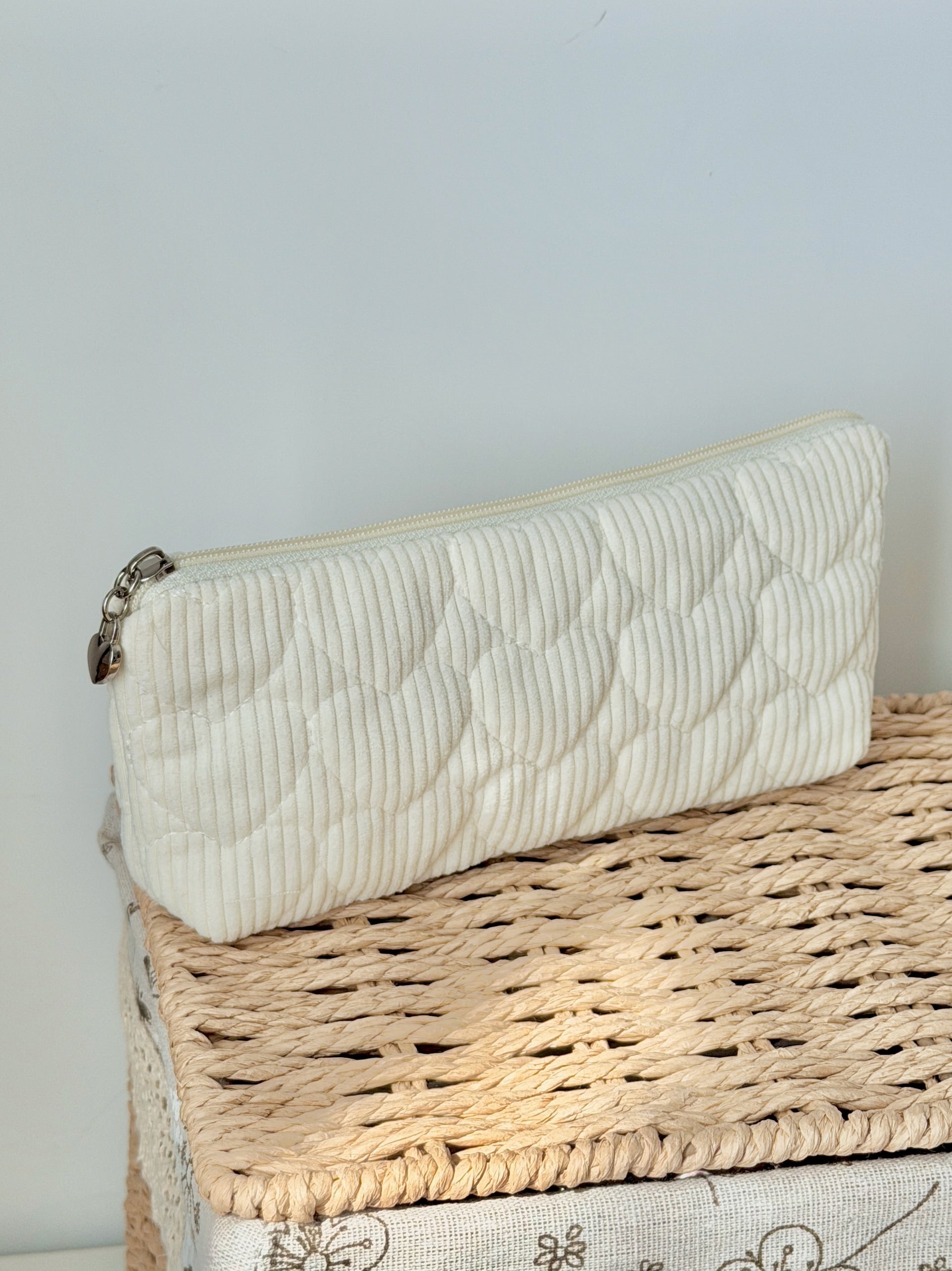 Buttercream Corduroy Sunglasses Zipper Pouch