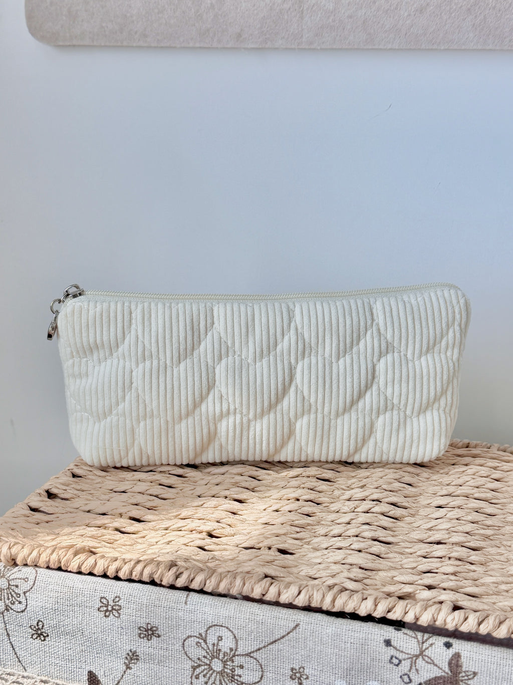 Buttercream Corduroy Sunglasses Zipper Pouch
