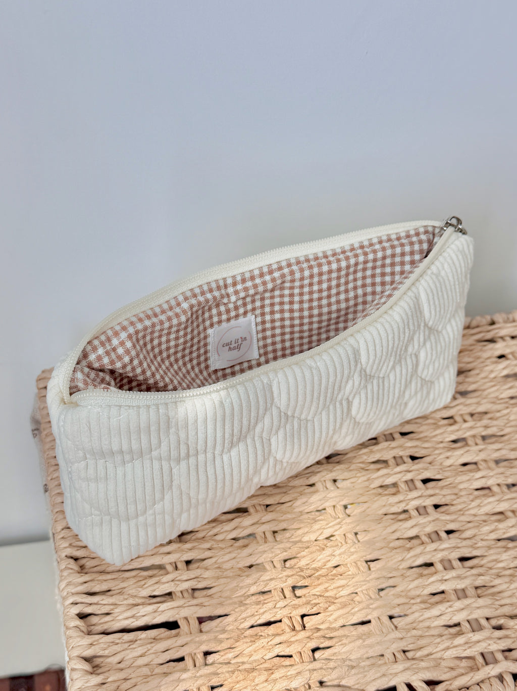 Buttercream Corduroy Sunglasses Zipper Pouch
