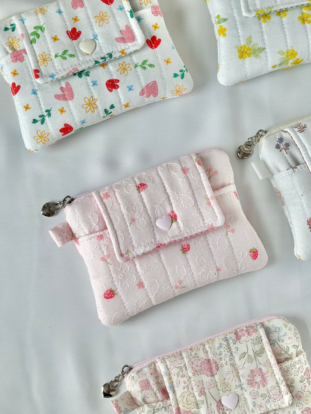 Strawberry Quilted Card & Coin Wallet