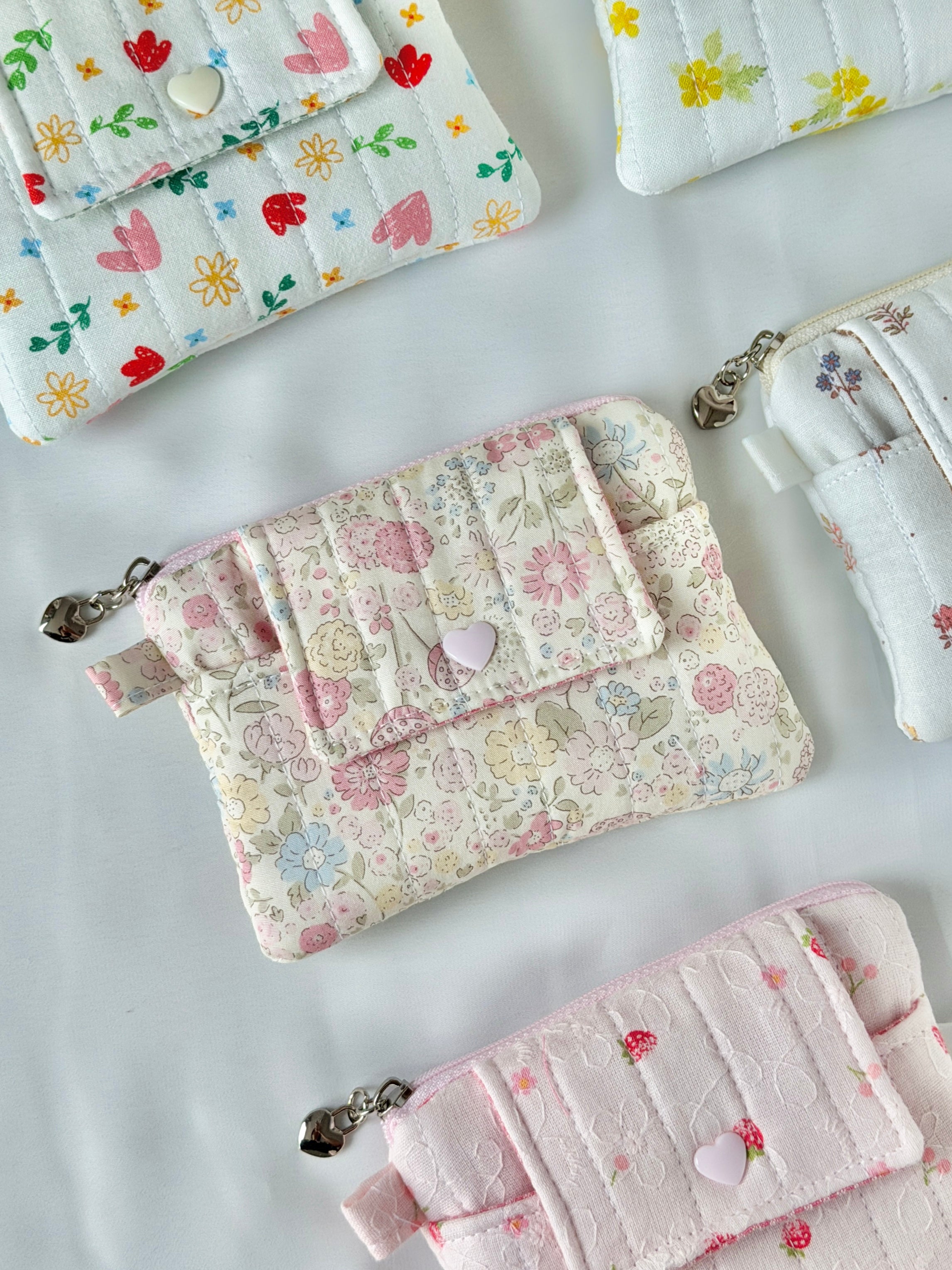 Pastel Garden Quilted Card & Coin Wallet