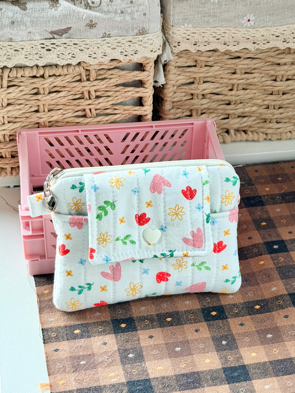 Joyful Garden Quilted Card & Coin Wallet