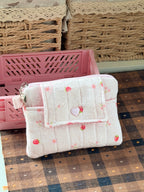 Strawberry Quilted Card & Coin Wallet